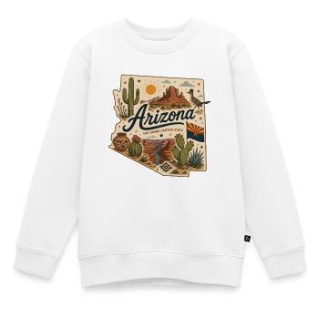 Vintage Arizona Grand Canyon State Art Aufkleber - Kinder Premium Organic Sweatshirt - Weiß - Vorne - AI Model Kid Male (0cm)