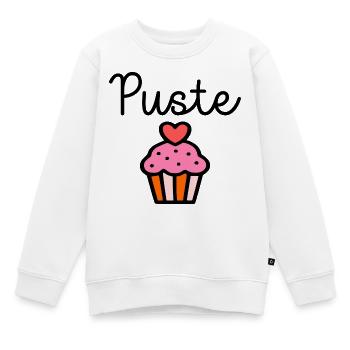 Pustekuchen - Kuchen Pusten - Kinder Premium Organic Sweatshirt - Weiß - Vorne - AI Model Kid Male (0cm)