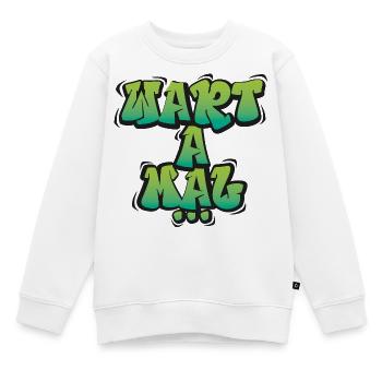 Wart A Mal – Lustiger Dialekt Spruch Design - Kinder Premium Organic Sweatshirt - Weiß - Vorne - AI Model Kid Male (0cm)