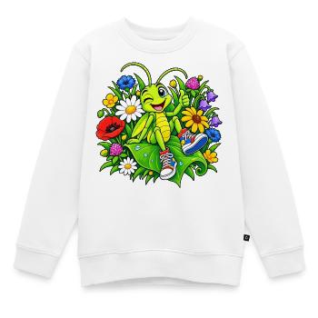 Dessin animé du sauterelle - Sweat Premium enfant bio - blanc - Devant - AI Model Kid Male (0cm)