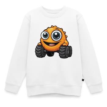 KullerMonster auf Rädern - Kinder Premium Organic Sweatshirt - Weiß - Vorne - AI Model Kid Male (0cm)