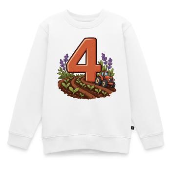 4. Geburtstag Traktor-Shirt für Kinder - Kinder Premium Organic Sweatshirt - Weiß - Vorne - AI Model Kid Male (0cm)