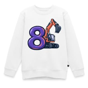 8. Geburtstag Digger-Shirt für Kinder - Kinder Premium Organic Sweatshirt - Weiß - Vorne - AI Model Kid Male (0cm)