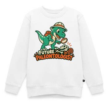 Future Paleontologist / Dino Forscher - Kinder Premium Organic Sweatshirt - Weiß - Vorne - AI Model Kid Male (0cm)