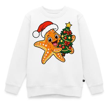 Weihnachts Seestern - Kinder Premium Organic Sweatshirt - Weiß - Vorne - AI Model Kid Male (0cm)