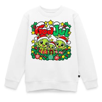 Frohe Weihnachten Aliens - Kinder Premium Organic Sweatshirt - Weiß - Vorne - AI Model Kid Male (0cm)