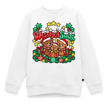 Frohe Weihnachten Teddybären - Kinder Premium Organic Sweatshirt - Weiß - Vorne - AI Model Kid Male (0cm)