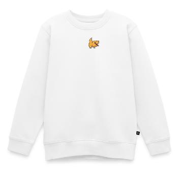 dinosaur - Kids Premium Organic Sweatshirt - white - Front - AI Model Kid Male (0cm)