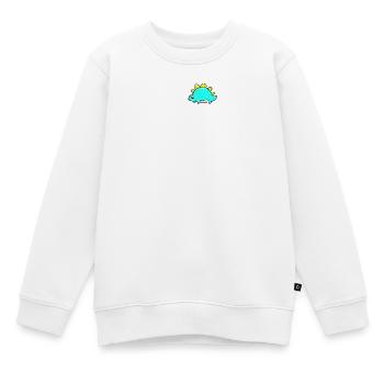 dinosaur - Kids Premium Organic Sweatshirt - white - Front - AI Model Kid Male (0cm)