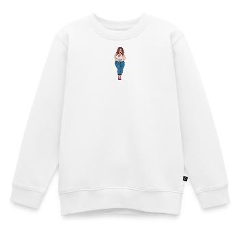 Die Kurve ist das neue Perfekt - Kinder Premium Organic Sweatshirt - Weiß - Vorne - AI Model Kid Male (0cm)