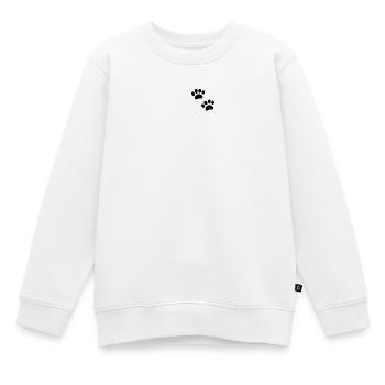 Pfotenabdruck - Kinder Premium Organic Sweatshirt - Weiß - Vorne - AI Model Kid Male (0cm)