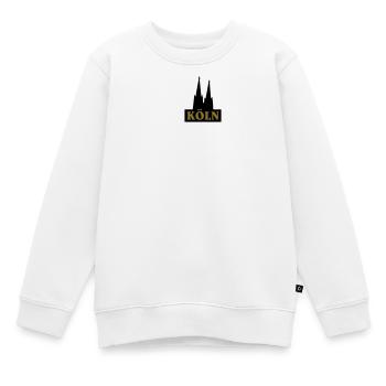 Köln Logo mit dem Kölner Dom - Kinder Premium Organic Sweatshirt - Weiß - Vorne - AI Model Kid Male (0cm)