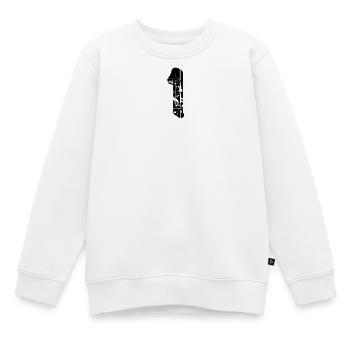 1 - Kinder Premium Organic Sweatshirt - Weiß - Vorne - AI Model Kid Male (0cm)