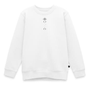 Geometrisches Muster Mond Sonne - Kinder Premium Organic Sweatshirt - Weiß - Vorne - AI Model Kid Male (0cm)