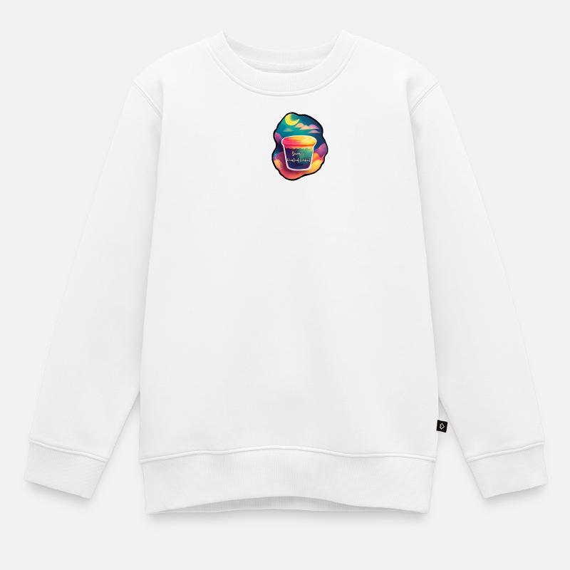 Savourer l'instant présent - Sweat Premium enfant bio - blanc