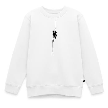 climbing - Kinder Premium Organic Sweatshirt - Weiß - Vorne - AI Model Kid Male (0cm)
