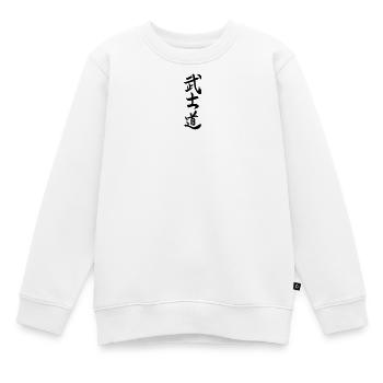 Bushido den Weg oder lerne von den japanischen Kanji-Kriegern - Kinder Premium Organic Sweatshirt - Weiß - Vorne - AI Model Kid Male (0cm)