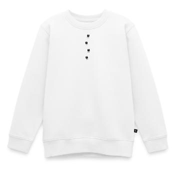 Pistes d'orignaux - Sweat Premium enfant bio - blanc - Devant - AI Model Kid Male (0cm)