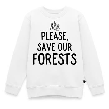 Protection de la nature - Sweat Premium enfant bio - blanc - Devant - AI Model Kid Male (0cm)