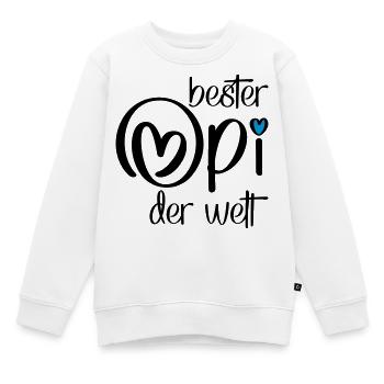 Geschenke für Opi - Kinder Premium Organic Sweatshirt - Weiß - Vorne - AI Model Kid Male (0cm)