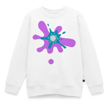 Abstrakter Farbspritzer Druck - Kinder Premium Organic Sweatshirt - Weiß - Vorne - AI Model Kid Male (0cm)