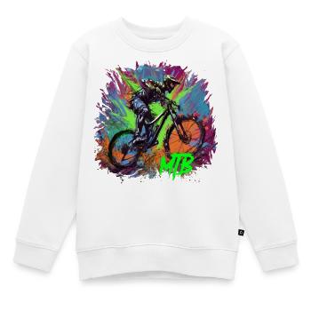 Mtb - Kinder Premium Organic Sweatshirt - Weiß - Vorne - AI Model Kid Male (0cm)