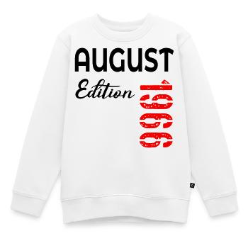 60. Geburtstag August 1966 - Kinder Premium Organic Sweatshirt - Weiß - Vorne - AI Model Kid Male (0cm)