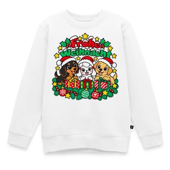 Dackel Pudel Labrador - Kinder Premium Organic Sweatshirt - Weiß - Vorne - AI Model Kid Male (0cm)