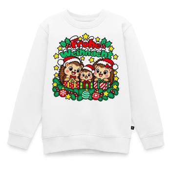 Frohe Weihnacht Igelgeschenke - Kinder Premium Organic Sweatshirt - Weiß - Vorne - AI Model Kid Male (0cm)