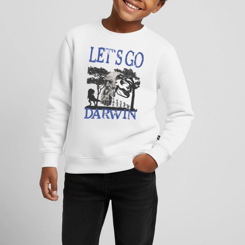 Charles Darwin Evolution textile Geschenkidee Kinder Premium Organic Sweatshirt