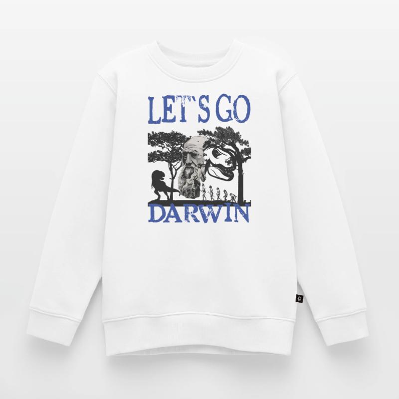 Charles Darwin Evolution textile Geschenkidee Kinder Premium Organic Sweatshirt