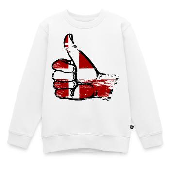 Dänemark Flagge Alles klar Symbol - Kinder Premium Organic Sweatshirt - Weiß - Vorne - AI Model Kid Male (0cm)