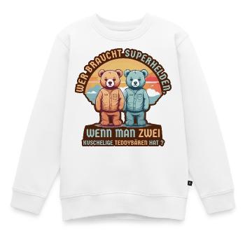 Superhelden Bär - Kinder Premium Organic Sweatshirt - Weiß - Vorne - AI Model Kid Male (0cm)