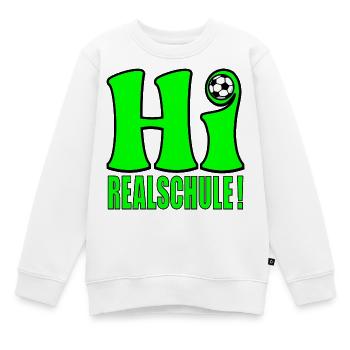 SCHULE REALSCHULE FUßBALL - Kinder Premium Organic Sweatshirt - Weiß - Vorne - AI Model Kid Male (0cm)