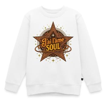 J'AI L'ÂME SOUL #2- let's talk - Sweat Premium enfant bio - blanc - Devant - AI Model Kid Male (0cm)