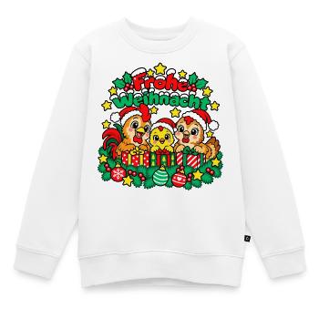 Weihnachts Hühner - Kinder Premium Organic Sweatshirt - Weiß - Vorne - AI Model Kid Male (0cm)