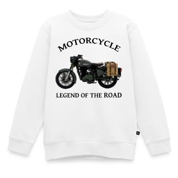 Motorrad ARMEE Kreation Louis RUNEMBERG © Adagp - Kinder Premium Organic Sweatshirt - Weiß - Vorne - AI Model Kid Male (0cm)