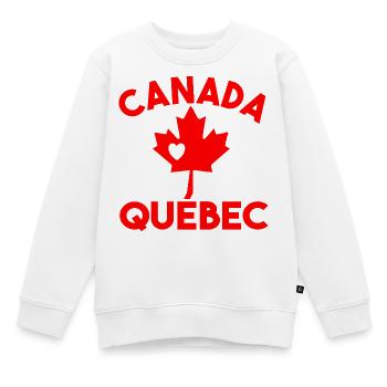 Kanada Québec - Kinder Premium Organic Sweatshirt - Weiß - Vorne - AI Model Kid Male (0cm)