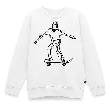Skateboarder - Kinder Premium Organic Sweatshirt - Weiß - Vorne - AI Model Kid Male (0cm)