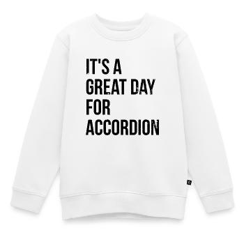 accordéon - Sweat Premium enfant bio - blanc - Devant - AI Model Kid Male (0cm)