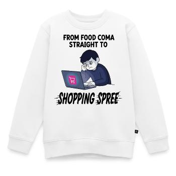 Black Friday Shopping Spree - Kinder Premium Organic Sweatshirt - Weiß - Vorne - AI Model Kid Male (0cm)