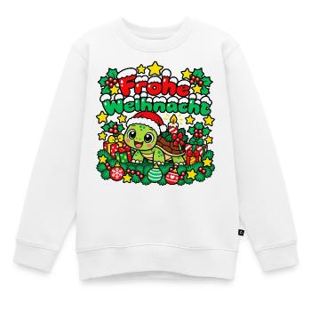 Weihnachts Schildkröte - Kinder Premium Organic Sweatshirt - Weiß - Vorne - AI Model Kid Male (0cm)