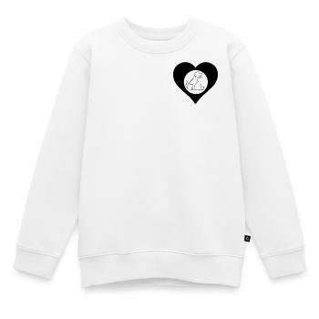 Herz voller Tierliebe Geschenk - Kinder Premium Organic Sweatshirt - Weiß - Vorne - AI Model Kid Male (0cm)