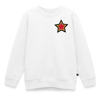 star - Kids Premium Organic Sweatshirt - white - Front - AI Model Kid Male (0cm)