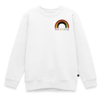 TOLERANZ REGENBOGENFAHNE DIVERSITÄT VIELFALT - Kinder Premium Organic Sweatshirt - Weiß - Vorne - AI Model Kid Male (0cm)