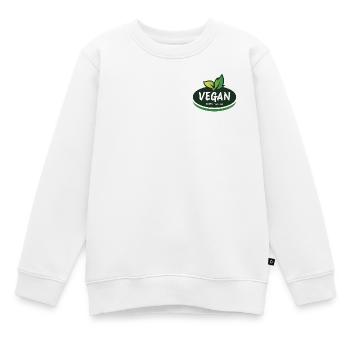 Vegan 100% natürlich. Bewusste Wahl - Kinder Premium Organic Sweatshirt - Weiß - Vorne - AI Model Kid Male (0cm)