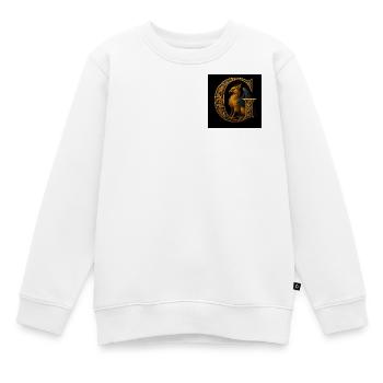 G – Ornement magique avec griffon - Sweat Premium enfant bio - blanc - Devant - AI Model Kid Male (0cm)