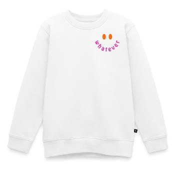 Whatever Smile - Lustiges Y2K Statement Design - Kinder Premium Organic Sweatshirt - Weiß - Vorne - AI Model Kid Male (0cm)