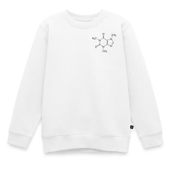 Koffein  - Kinder Premium Organic Sweatshirt - Weiß - Vorne - AI Model Kid Male (0cm)