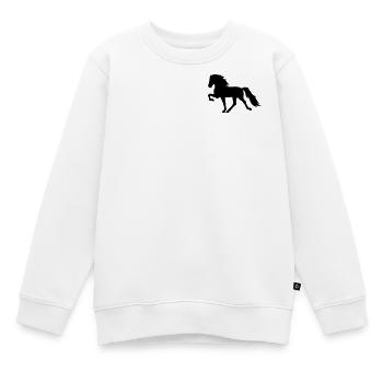 Tölter Islandpferd - Kinder Premium Organic Sweatshirt - Weiß - Vorne - AI Model Kid Male (0cm)